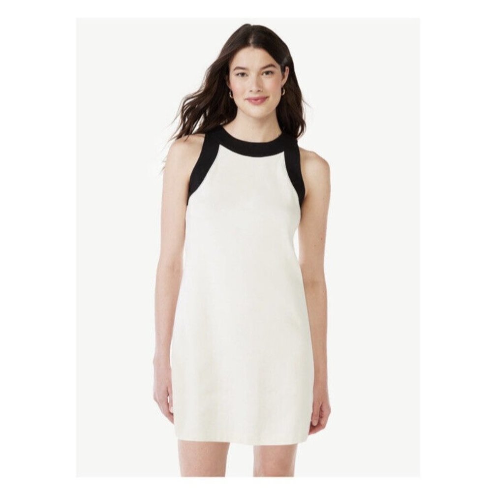 Free Assembly Sleeveless Wide Strap A-Line Mini Dress, Sizes Medium M